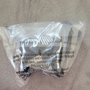 PINK Victoria's Secret Black Skeleton Dog Plushy With Logo